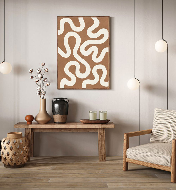 Elegant UNDULATING, ABSTRACT PAINTINGS featuring smooth curves, perfect for enhancing modern home decor.
