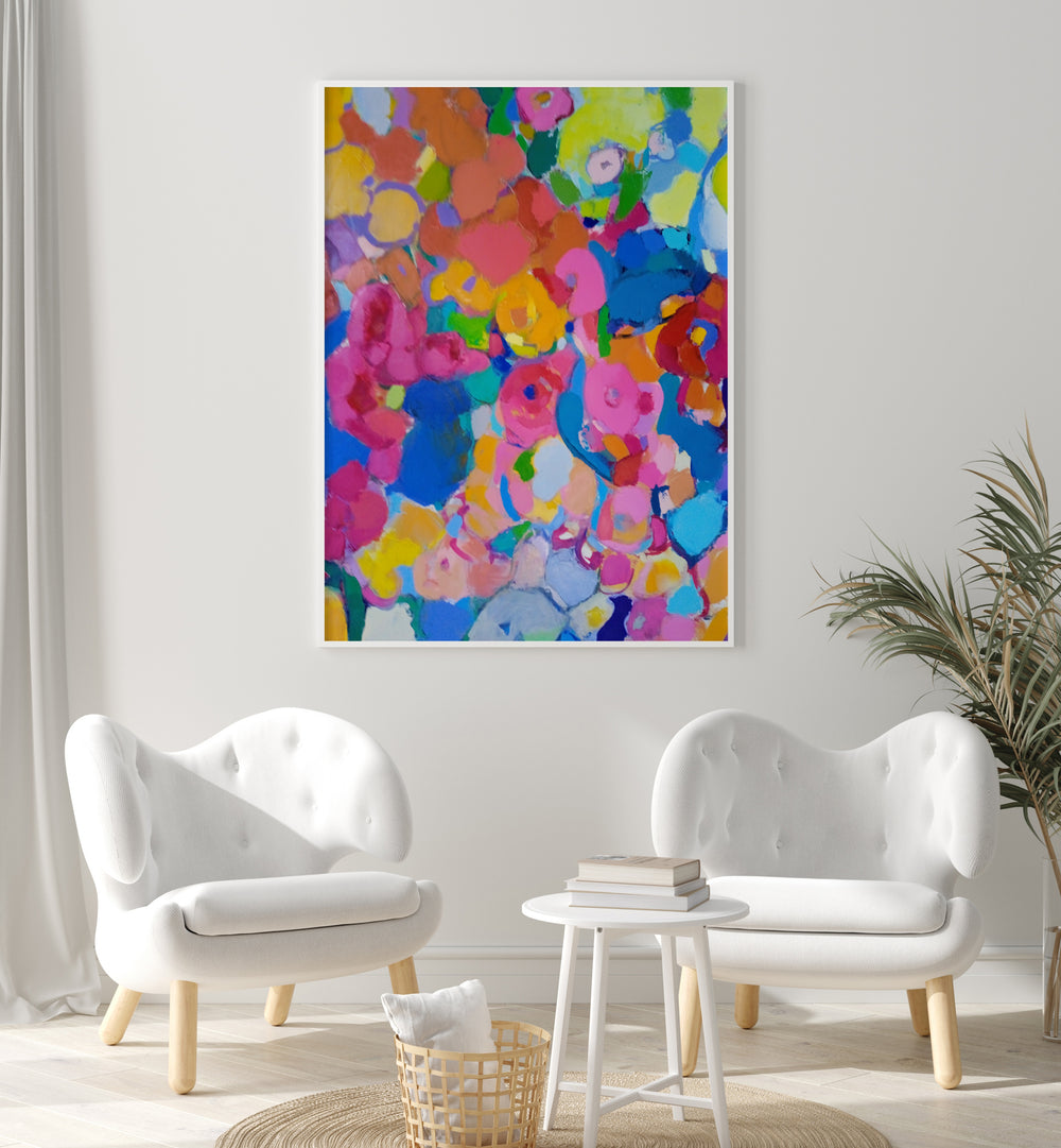 Vibrant FLOWERS FANTASY, ABSTRACT PAINTINGS enhance home decor with elegance and beauty, perfect for any space.