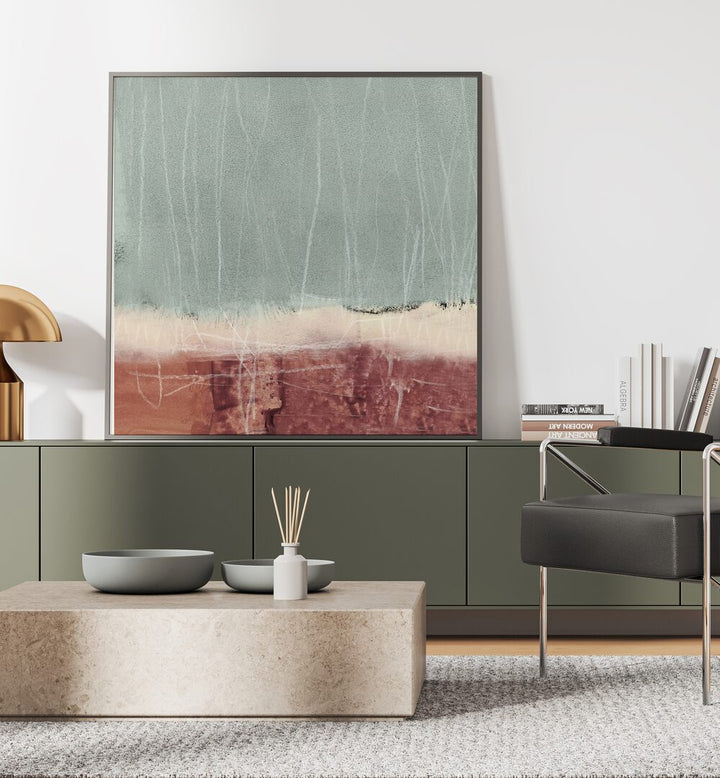 Elegant COLOR AND TEXTURE, ABSTRACT PAINTINGS displayed in a modern living space, enhancing artistic ambiance.