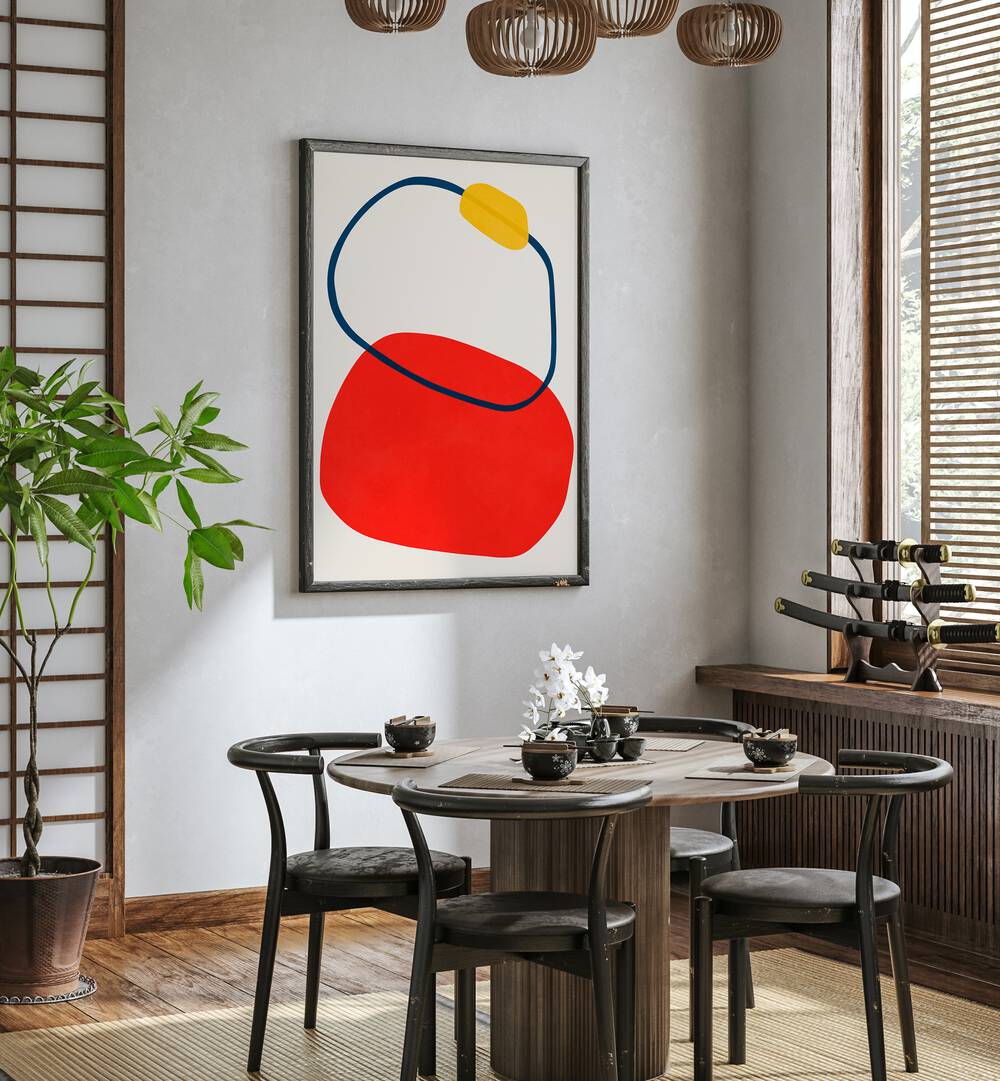 Bright and modern interior featuring ROCK OVERLAY IX, ABSTRACT PAINTINGS, enhancing outdoor spaces with style.