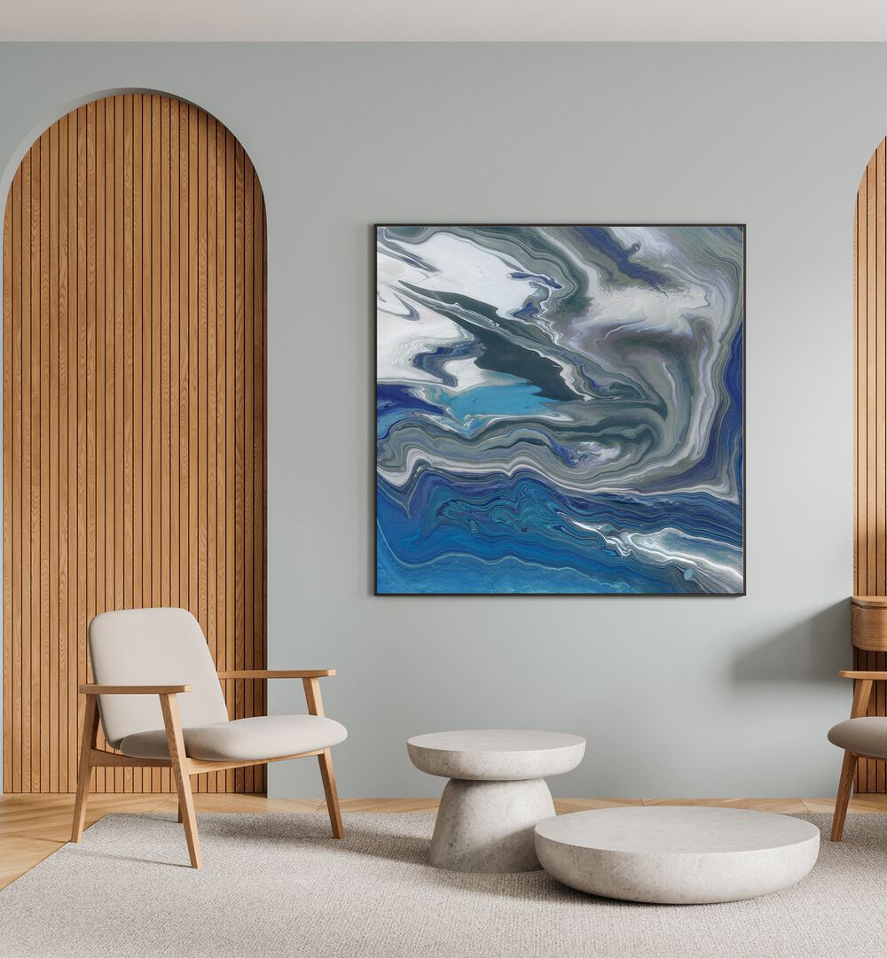 Transform your space with LIKE A RIVER, ABSTRACT PAINTINGS, showcasing the calming flow of nature indoors.