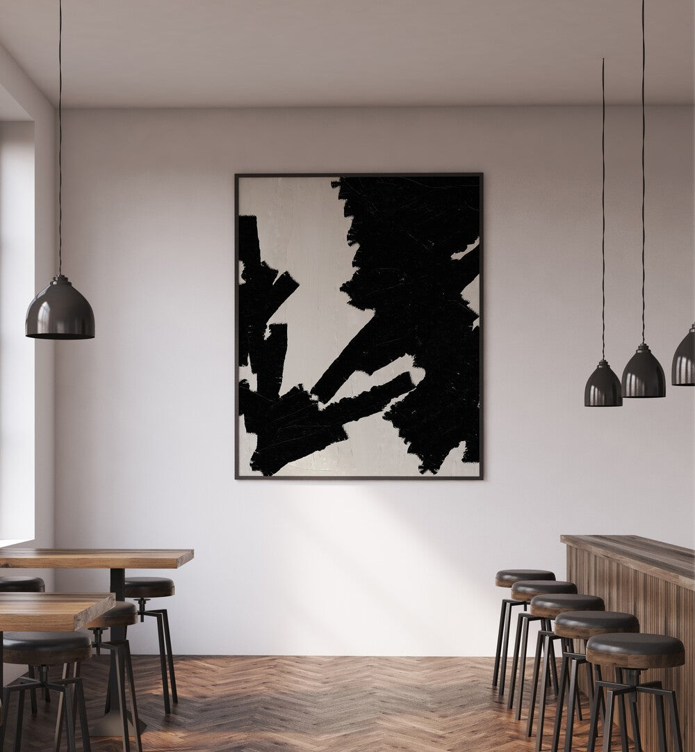 Exquisite OIL PAINTING BLACK AND BEIGE, ABSTRACT PAINTINGS from The Miuus Studio adds elegance to any space.