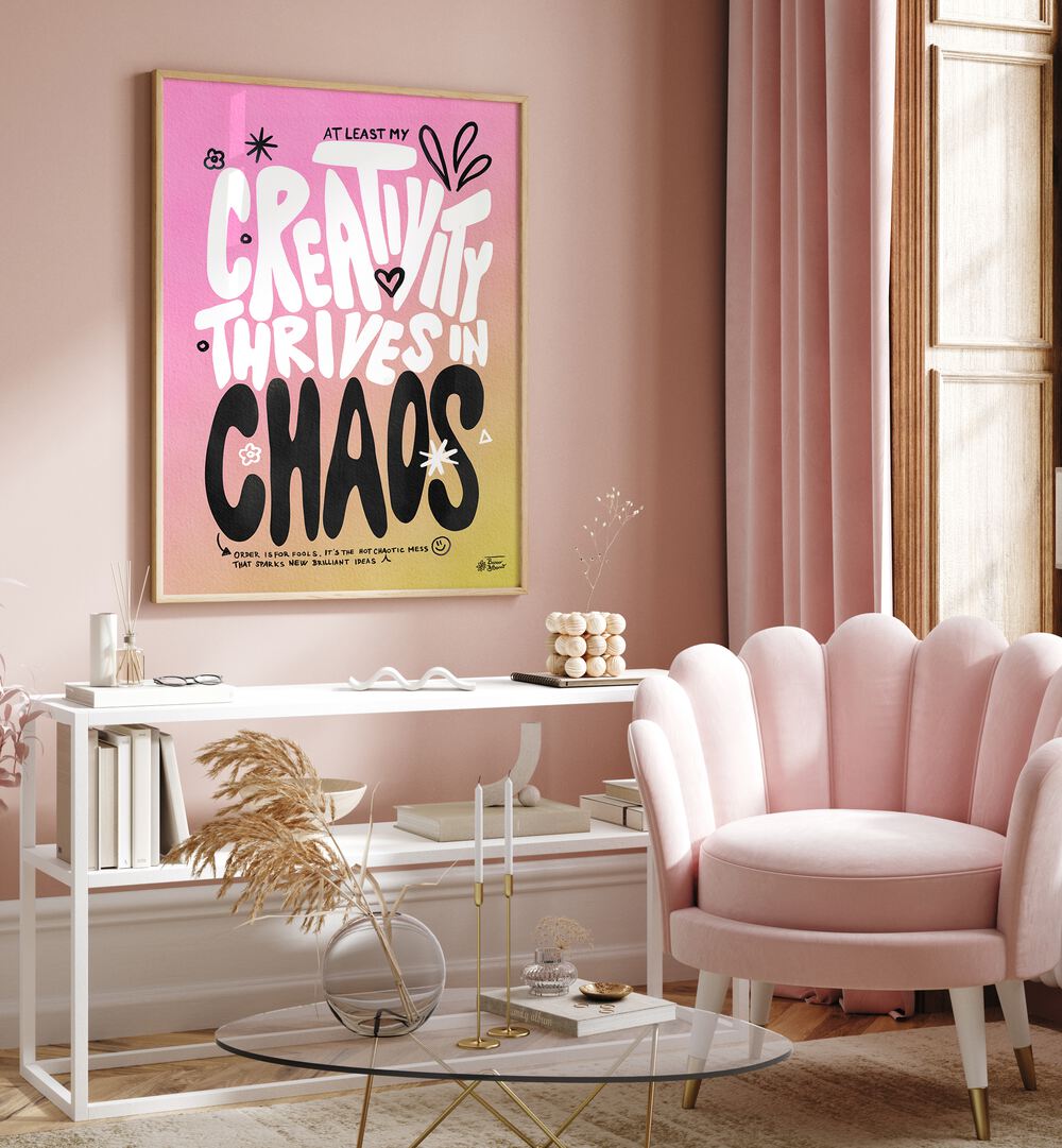 CREATIVE CHAOS  , QUOTES AND TYPOGRAPHY POSTERS