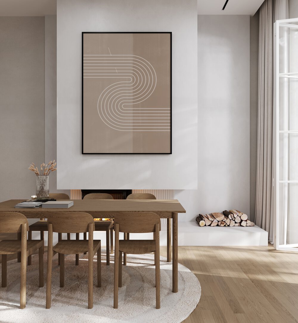 Stylish interior featuring the MINIMAL SIMPLE ARCH II, ABSTRACT PAINTINGS, perfect for modern home aesthetics.