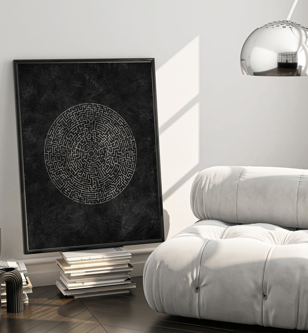 Transform your space with CIRCULAR JOURNEY MAZE, GEOMETRIC ART PRINTS featuring bold shapes and intricate design.