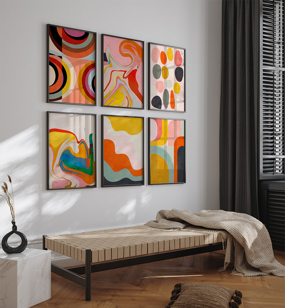 SPECTRUM MUSE , SET OF 6 PAINTINGS