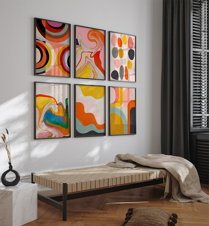 SPECTRUM MUSE , SET OF 6 PAINTINGS