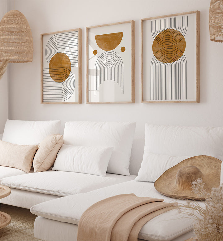 GOLDEN ARCHES , SET OF 3 PAINTINGS