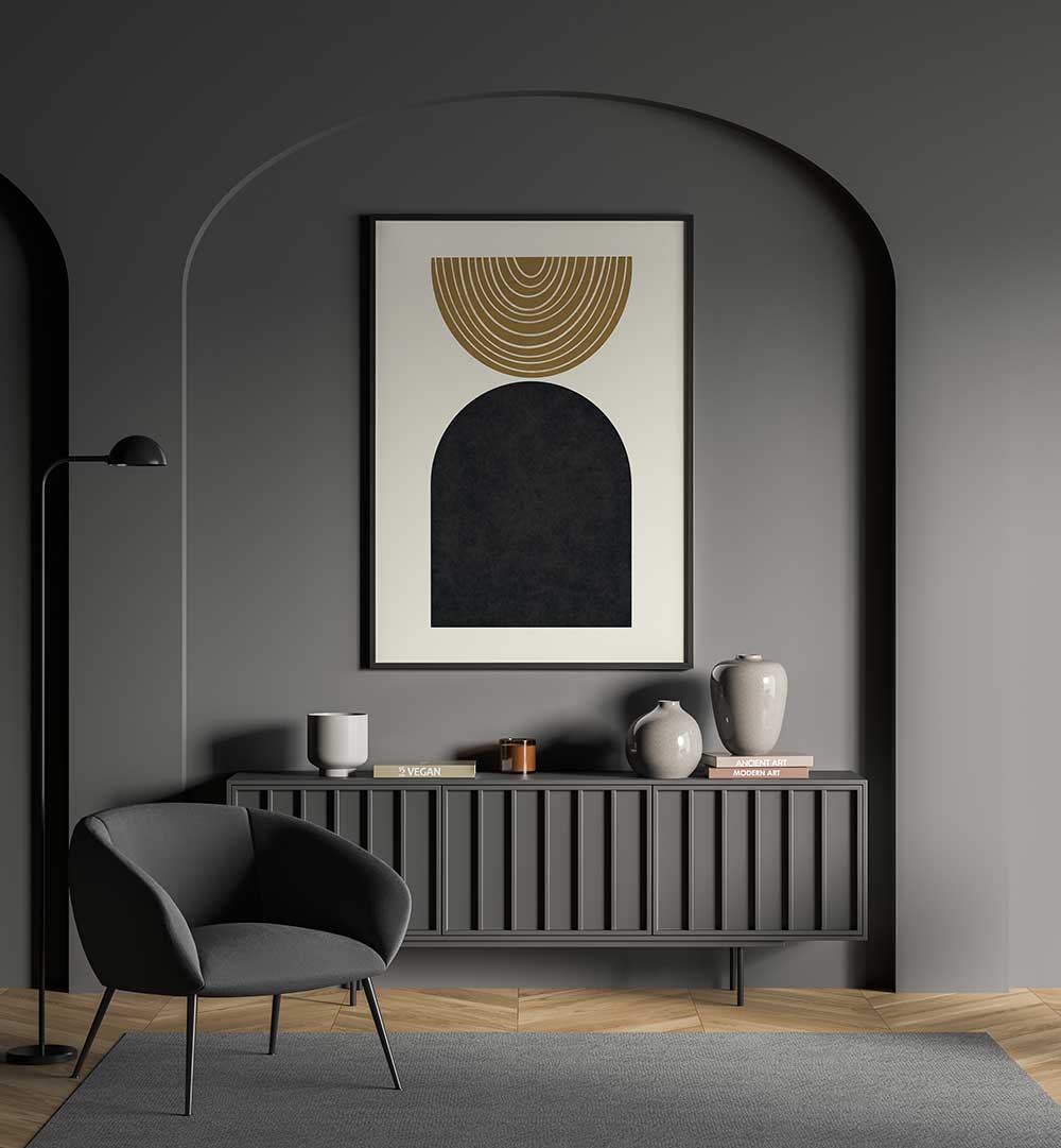 GOLDEN ECHOES , BOHO ART PAINTINGS