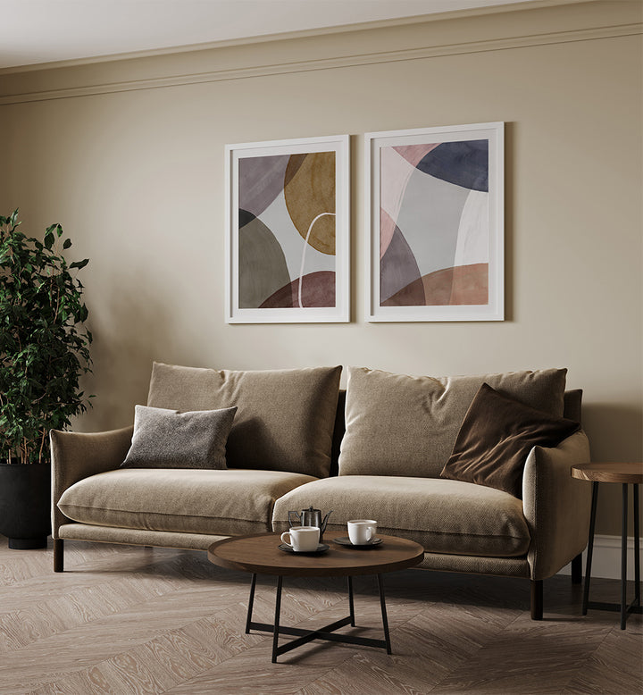 GOLDEN ORBIT SET , SET OF 2 PAINTINGS