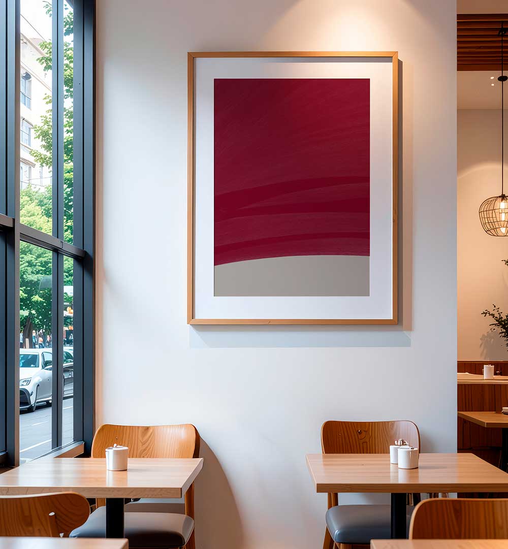 COLOUR PALETTE BURGUNDY III , ABSTRACT PAINTINGS