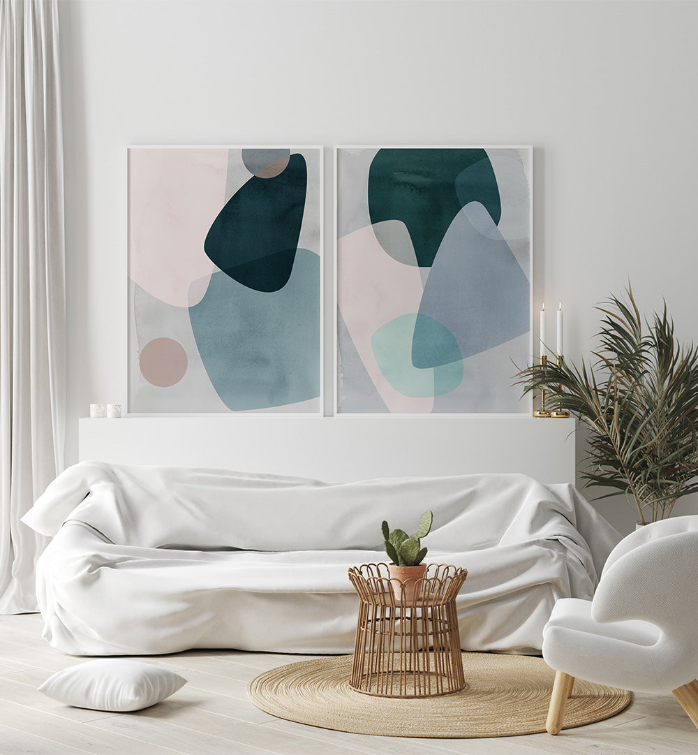 ETHEREAL TIDE SET , SET OF 2 PAINTINGS