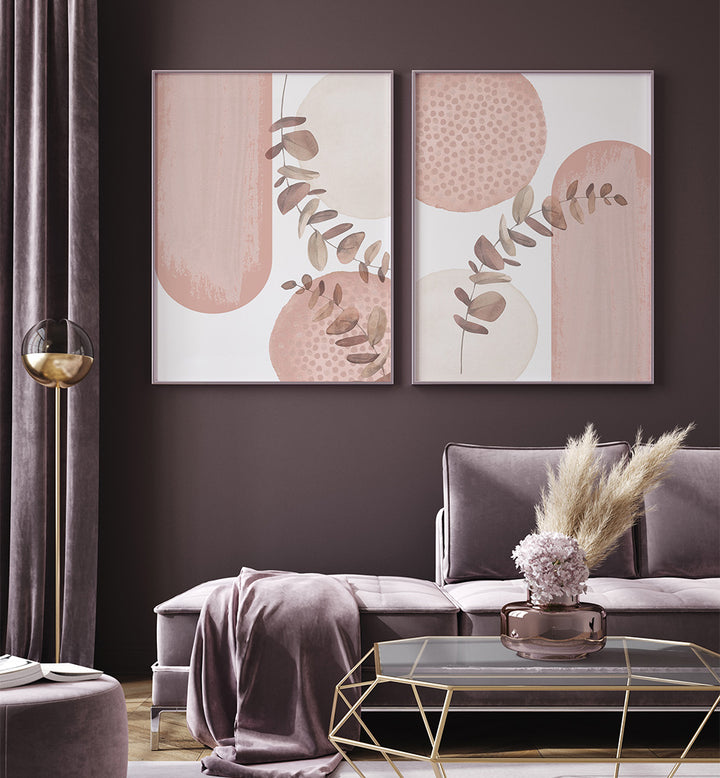 THE DOTTED ARCHES SET , SET OF 2 PAINTINGS