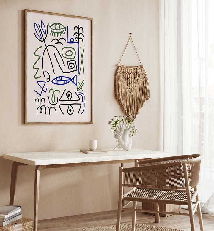 FISHING SYMBOL , LINE ART PAINTINGS