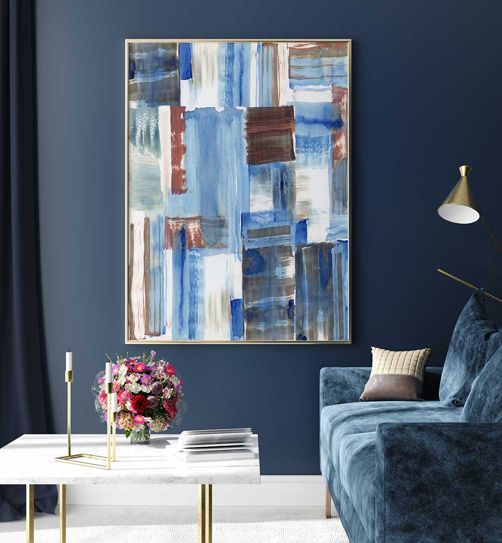Transform your space with ICY BLUE, ABSTRACT PAINTINGS featuring vibrant hues and modern art style.