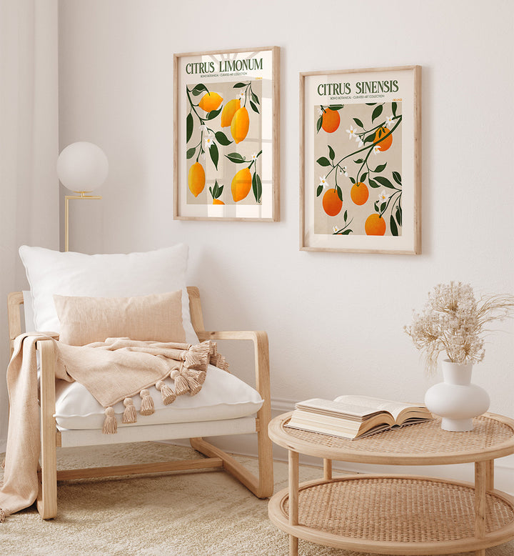 SUNNY CITRUS SET , SET OF 2 PAINTINGS