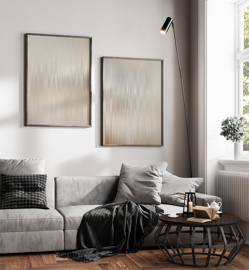 SUBTLE SYMMETRY SET , SET OF 2 PAINTINGS