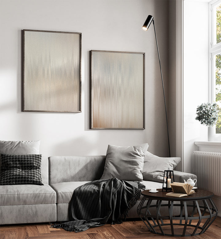 SUBTLE SYMMETRY SET , SET OF 2 PAINTINGS