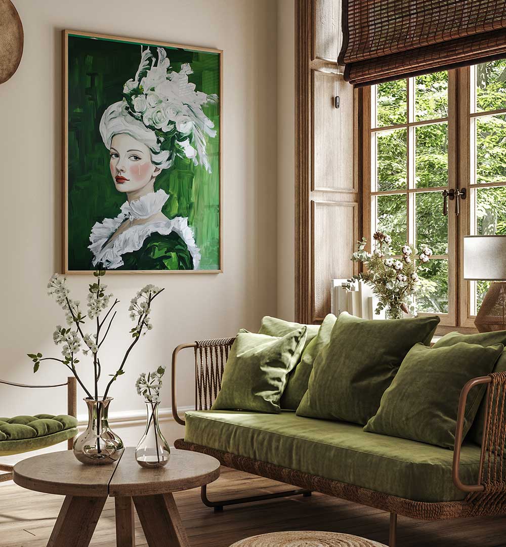 EMERALD ELEGANCE , PORTRAITS & FIGURATIVE ILLUSTRATIONS