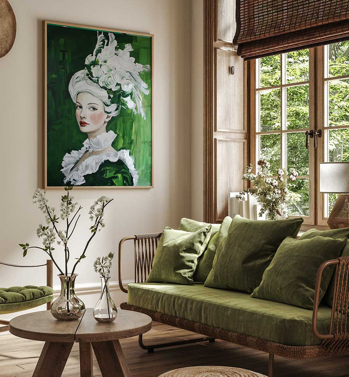 EMERALD ELEGANCE , PORTRAITS & FIGURATIVE ILLUSTRATIONS