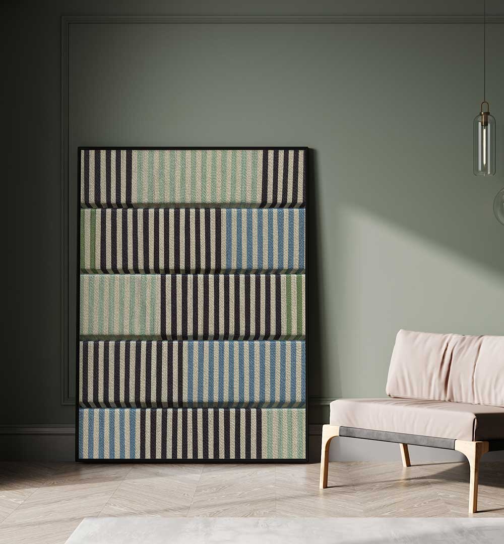 PELCO BLUE I , GEOMETRIC ART PRINTS