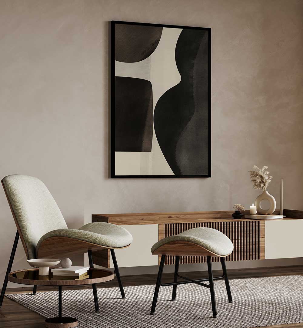 BLACK ABSTRACT COLLAGE , ABSTRACT PAINTINGS