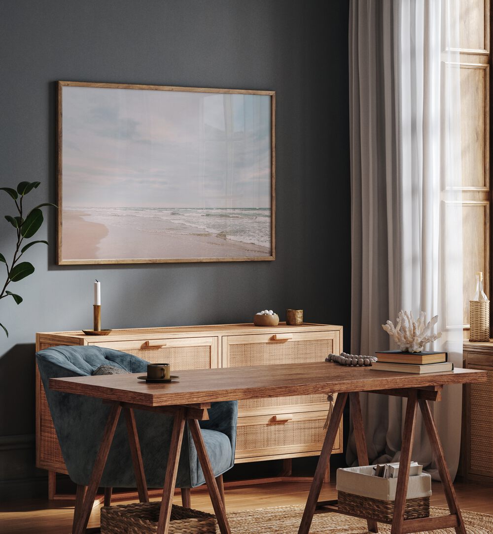 Enhance your space with AT THE COAST, BEACH PAINTINGS, showcasing serene coastal beauty in a stylish setting.