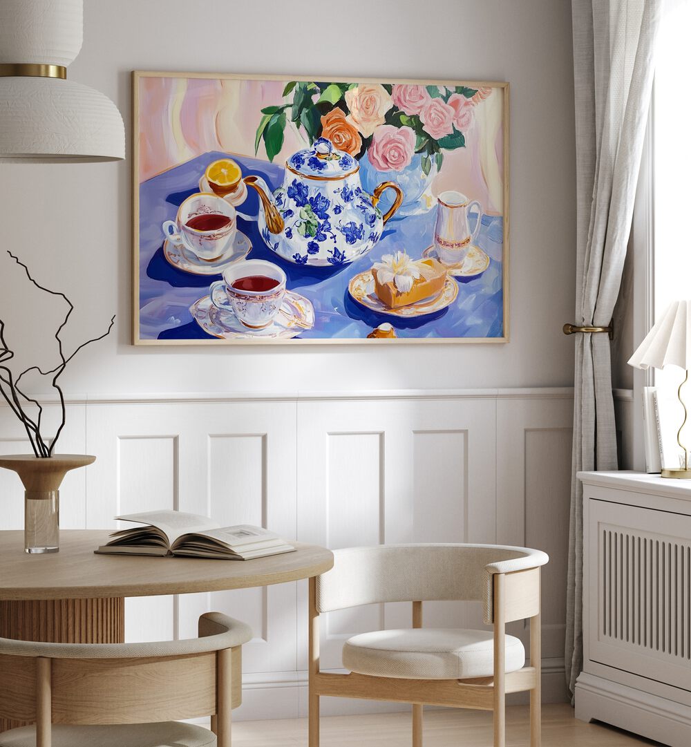 Elegant AFTERNOON TEA TABLE, KITCHEN POSTERS enhance your space with style and charm, perfect for gatherings.