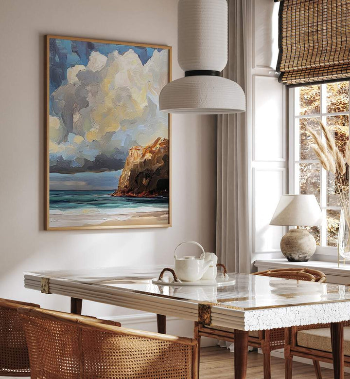 Elevate your space with CLOUDY DAY AT THE BEACH II, a serene coastal artwork perfect for home décor.