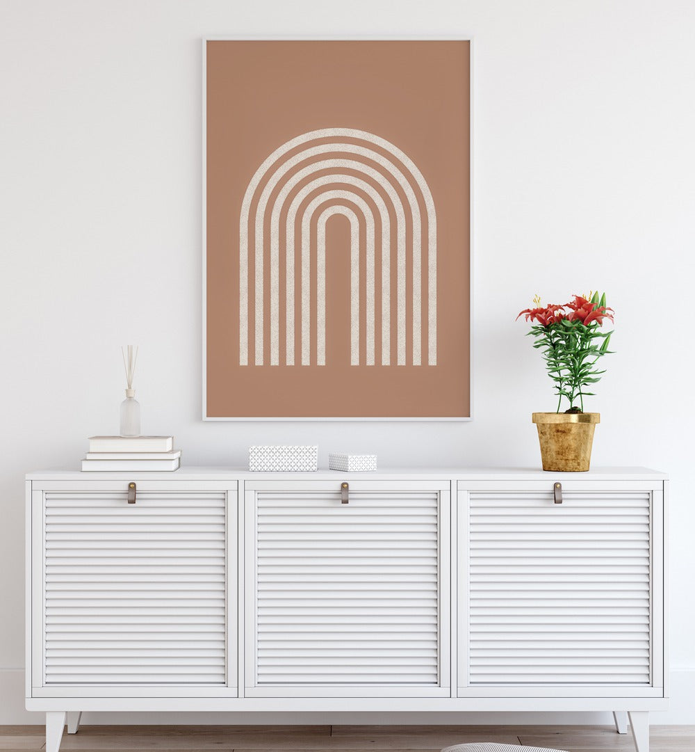 Vibrant RAINBOW LINES, BOHO ART PAINTINGS elevate home decor with colorful, creative designs for any space.