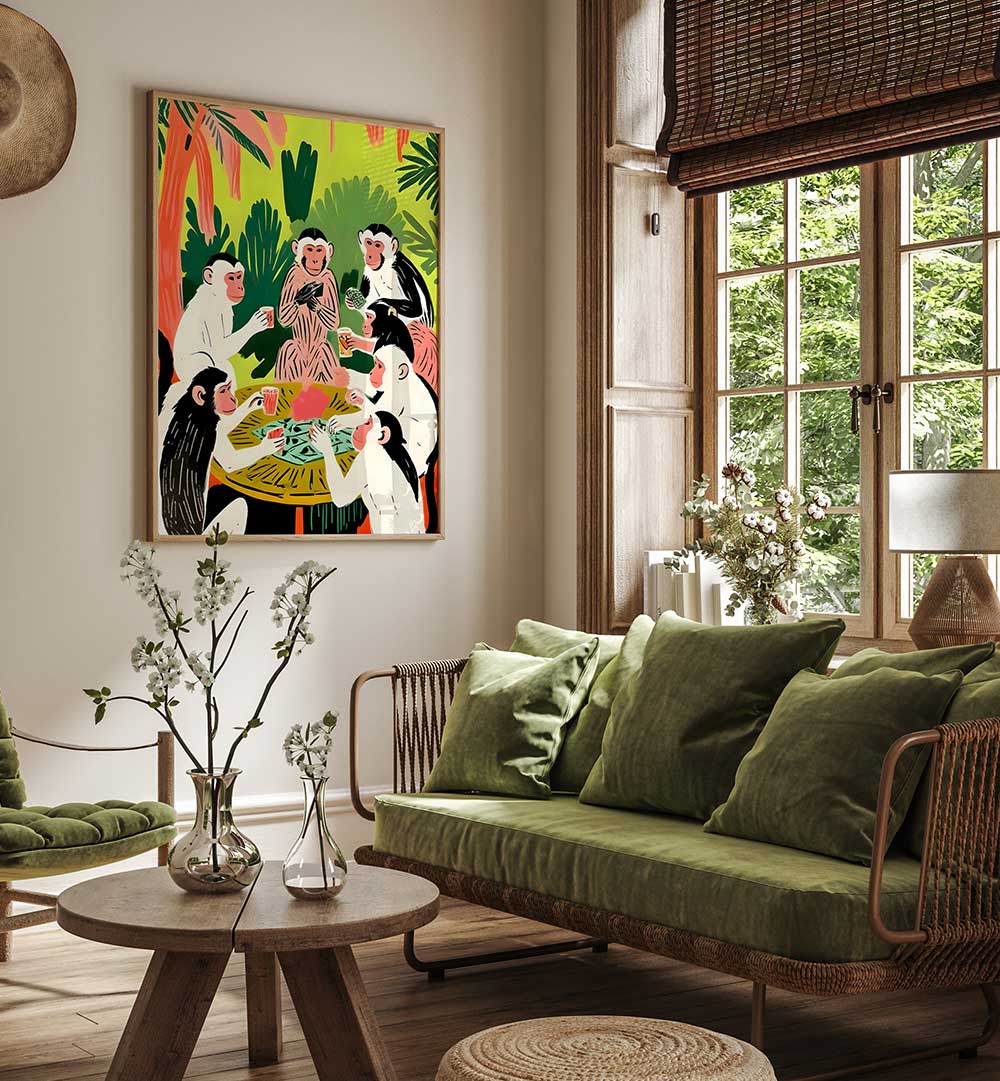 MONKEY POKERR , ANIMAL PAINTINGS