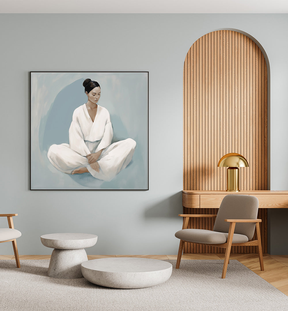 WOMAN IN MEDITATION , HEALTH & WELNESS