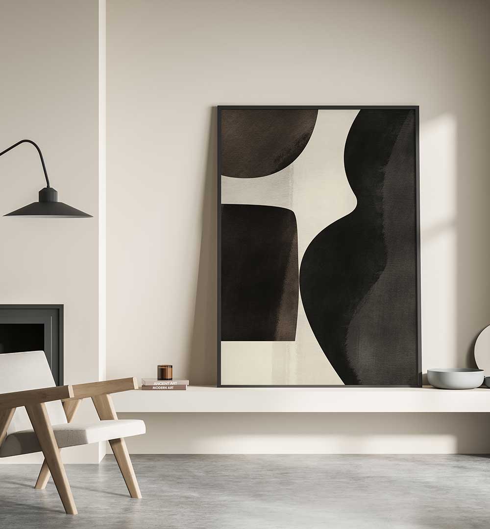 BLACK ABSTRACT COLLAGE , ABSTRACT PAINTINGS