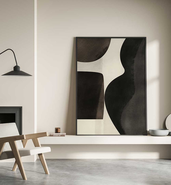 BLACK ABSTRACT COLLAGE , ABSTRACT PAINTINGS