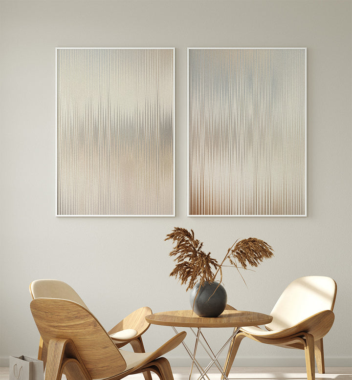SUBTLE SYMMETRY SET , SET OF 2 PAINTINGS
