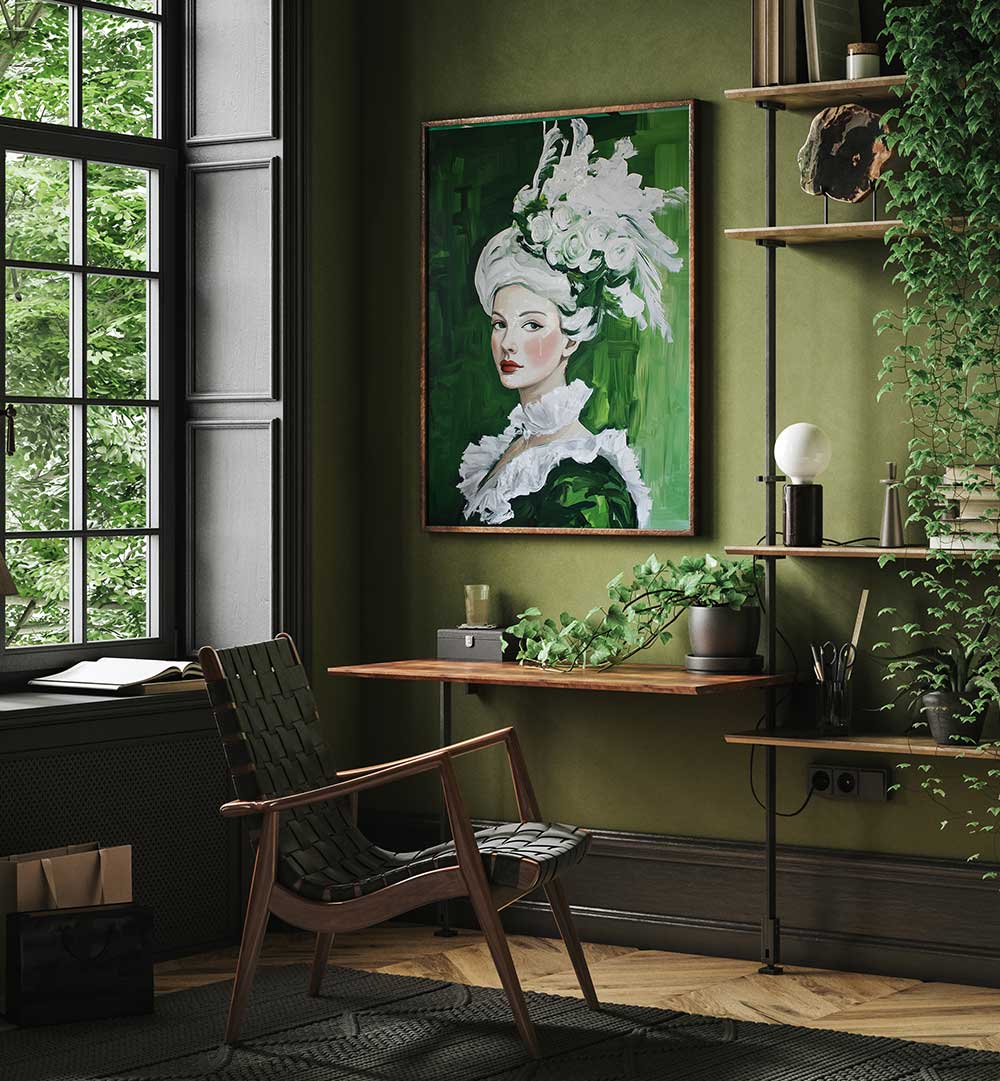 EMERALD ELEGANCE , PORTRAITS & FIGURATIVE ILLUSTRATIONS