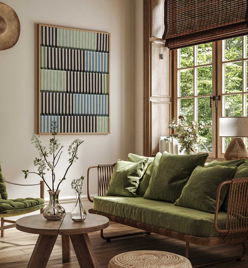 PELCO BLUE I , GEOMETRIC ART PRINTS