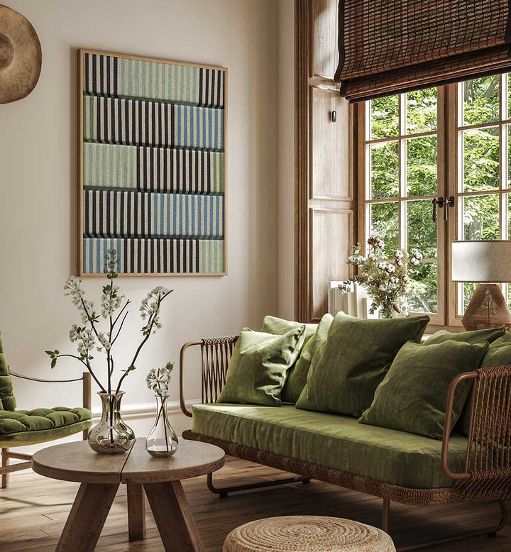 PELCO BLUE I , GEOMETRIC ART PRINTS