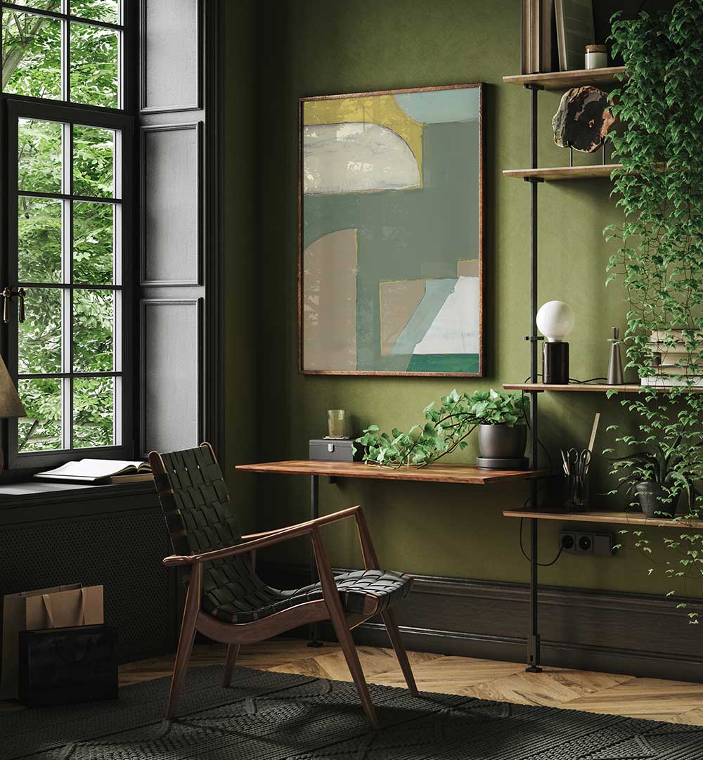 Stylish room featuring ABSTRACT PAINTING II, ABSTRACT PAINTINGS, perfect for adding color and emotion to any space.