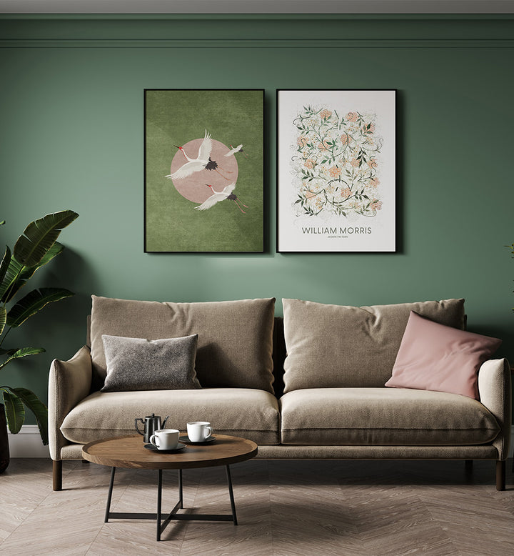 BOTANICAL FLIGHT SET , SET OF 2 PAINTINGS