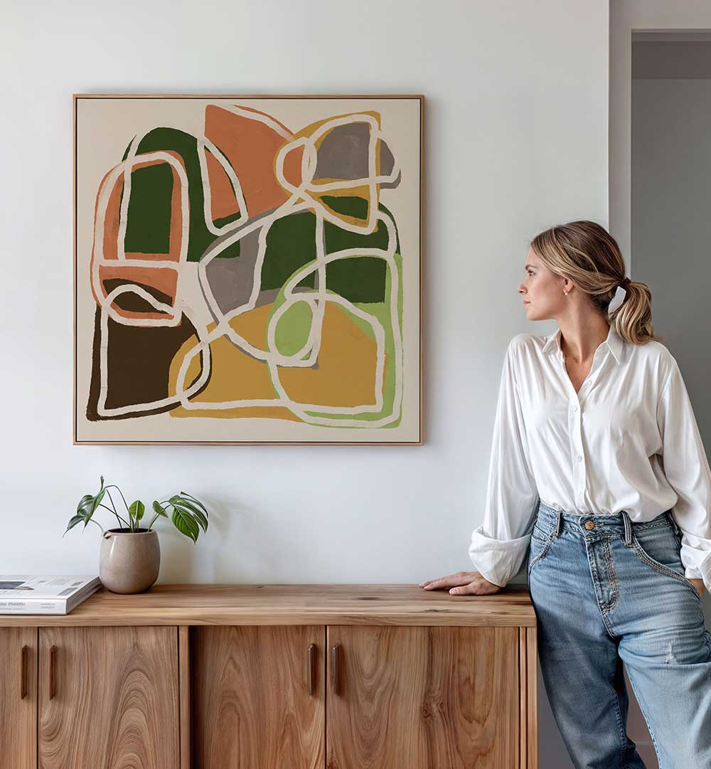 LINES AND SHAPES , ABSTRACT PAINTINGS