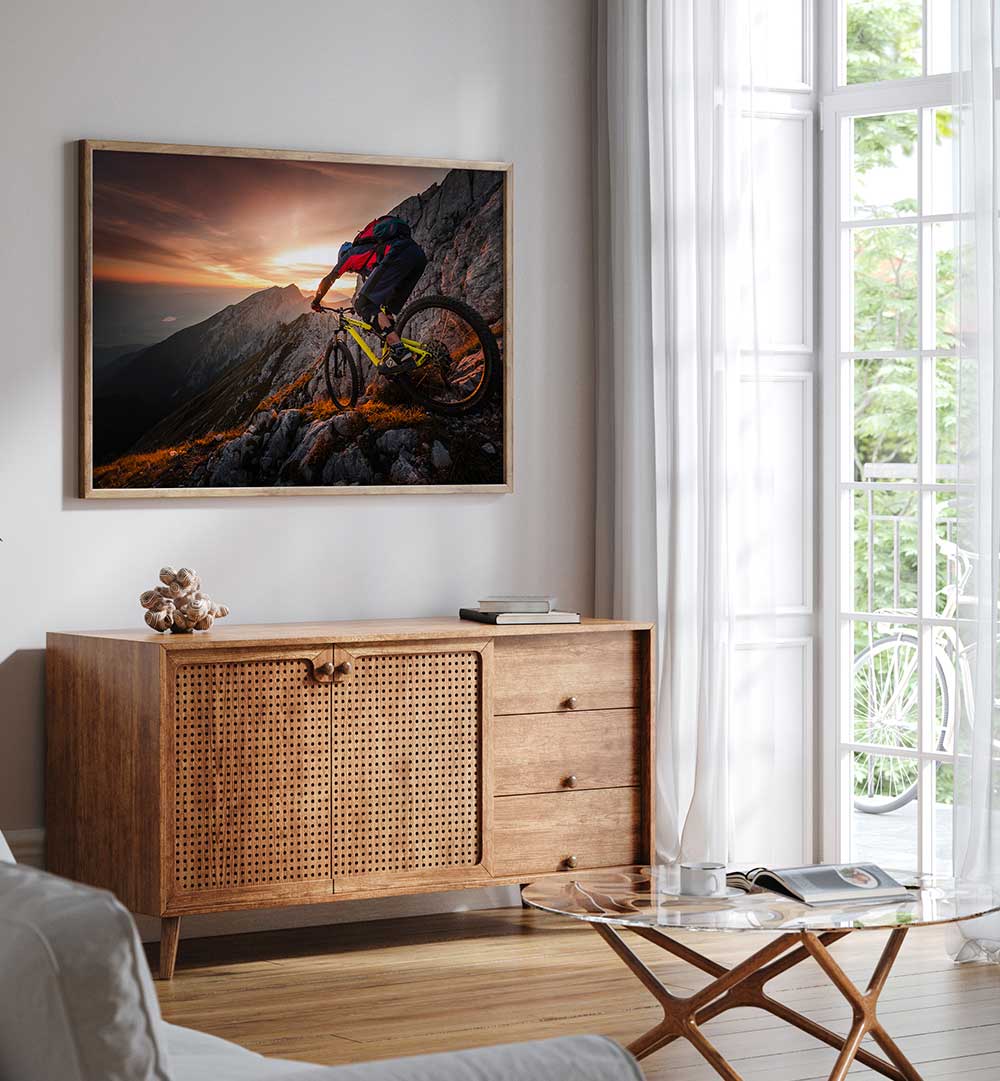 GOLDEN HOUR HIGH ALPINE RIDE , PHOTOGRAPHY PRINTS