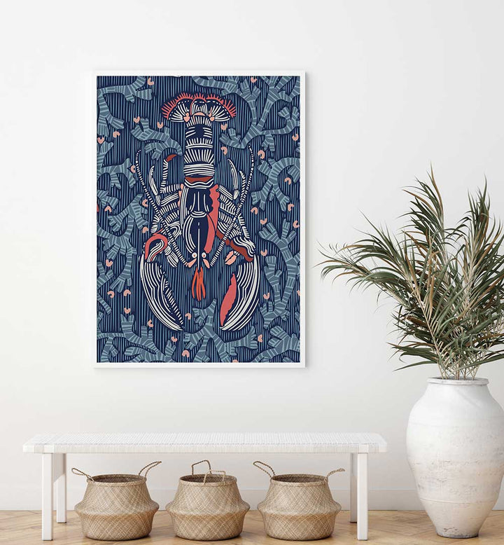 Embrace coastal tranquility with the CRUSTACEAN CORE NAVY, BEACH PAINTINGS, enhancing your home decor beautifully.