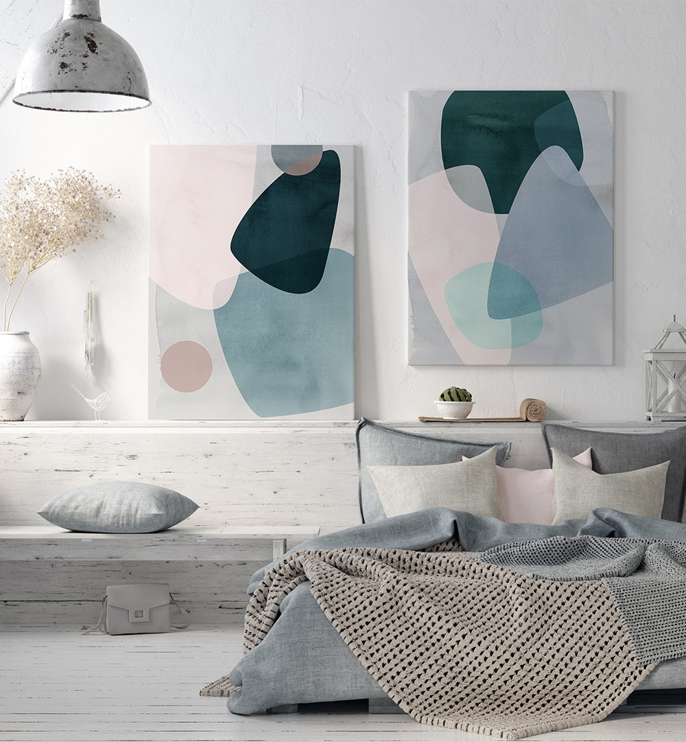 ETHEREAL TIDE SET , SET OF 2 PAINTINGS