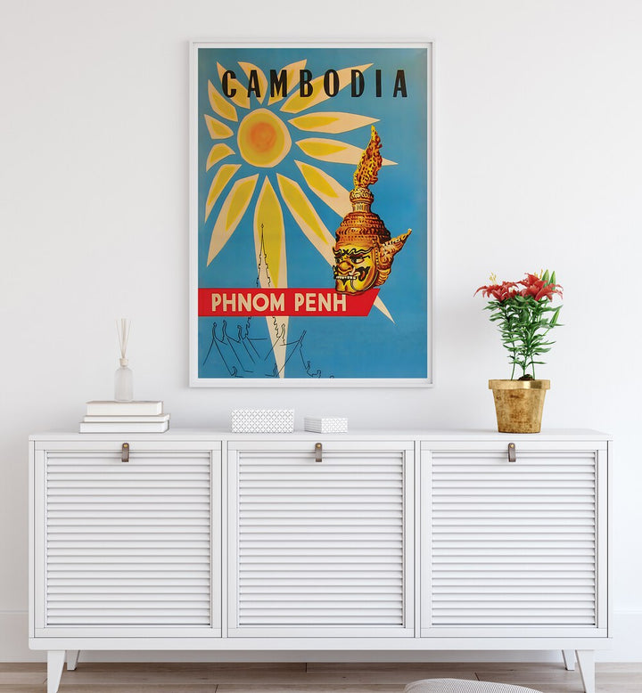 Explore the charm of Cambodia with stunning CAMBODIA , VINTAGE TRAVEL POSTERS, perfect for any travel lover's decor.