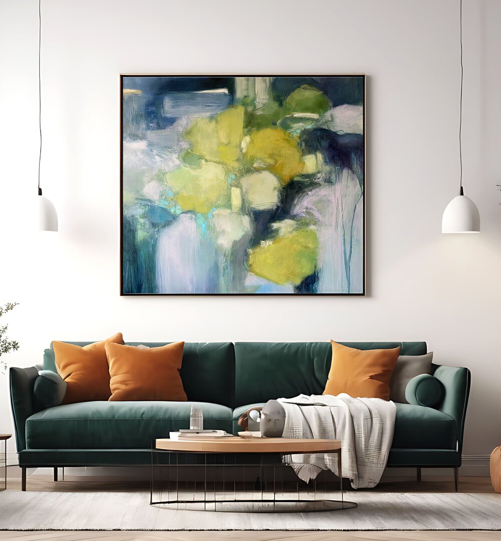 Transform your space with the HIDDEN GARDEN, ABSTRACT PAINTINGS, adding a serene touch to your home decor.