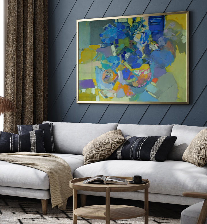 Vibrant GARDEN , ABSTRACT PAINTINGS enhance indoor spaces with color and elegance, perfect for any stylish home decor.