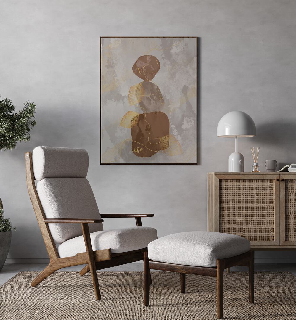 Elevate your décor with GOLDEN ACCENTS, ABSTRACT PAINTINGS that add elegance to any living space.