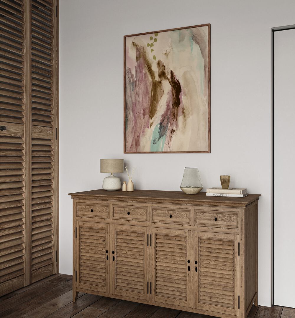 Elegant WHISPERS OF COLOR, ABSTRACT PAINTINGS displayed in a stylish interior, enhancing modern decor aesthetics.
