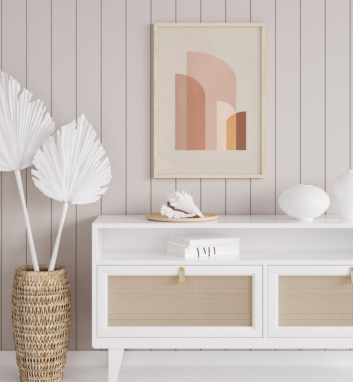 Stylish RETRO GEOMETRIC IV art print enhances modern decor with playful geometric designs, perfect for any room.